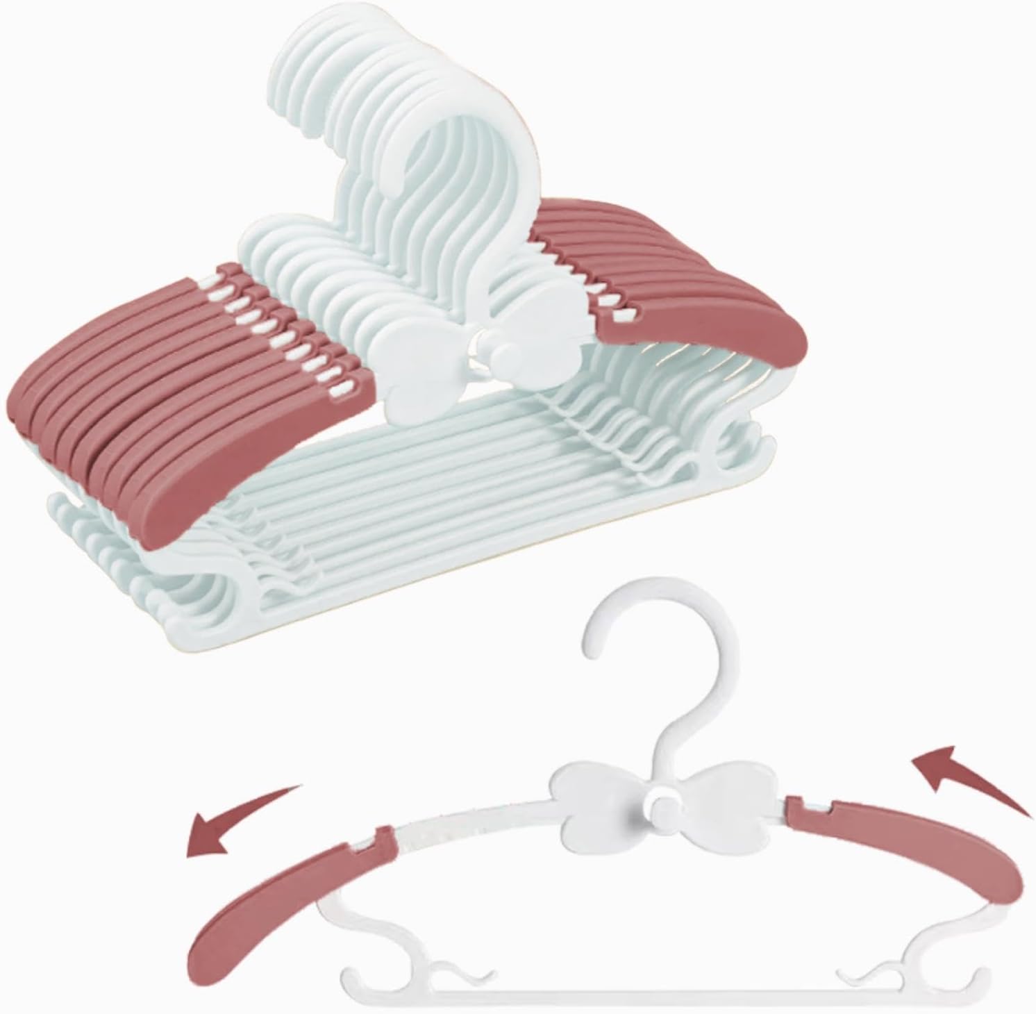 Baby Hangers, Baby Clothes Hangers, Adjustable Baby & Kids Hangers, Hangers -Pack of 20 Baby Hangers, Baby Clothes Hangers, Adjustable Baby & Kids Hangers, Hangers -Pack of 20